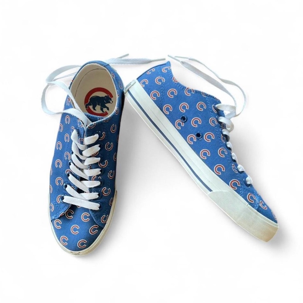 Chicago Cubs MLB Row One Blue Canvas Sneakers